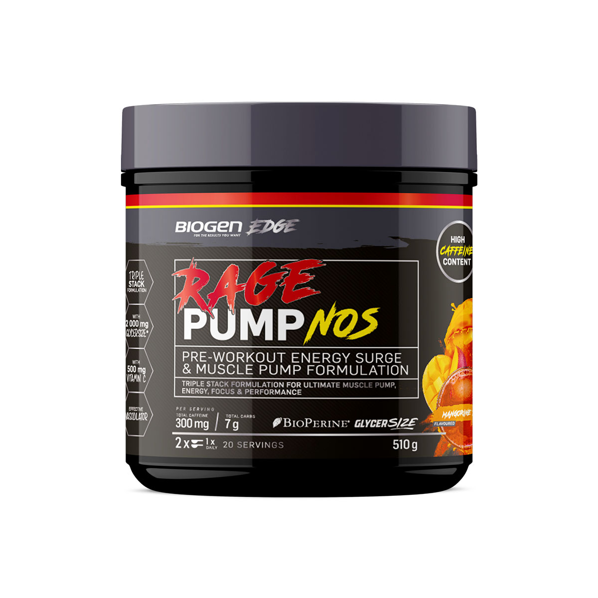 Rage Pump NOS Pre-Workout Mongorine - 510g