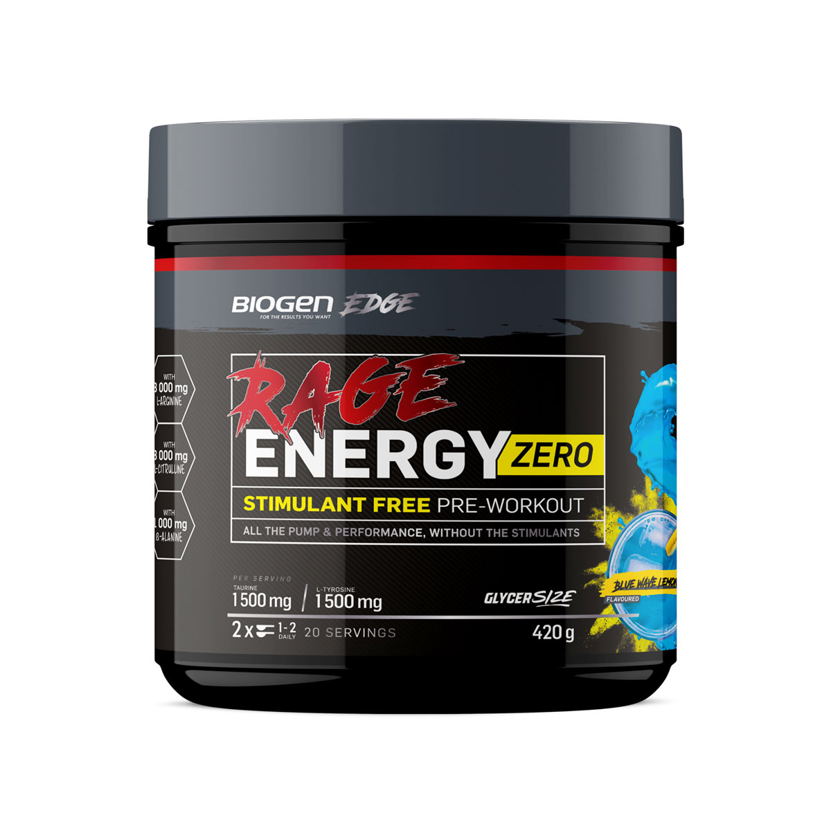 Rage Energy Stim-Free Pre-Workout Blueberry - 420g
