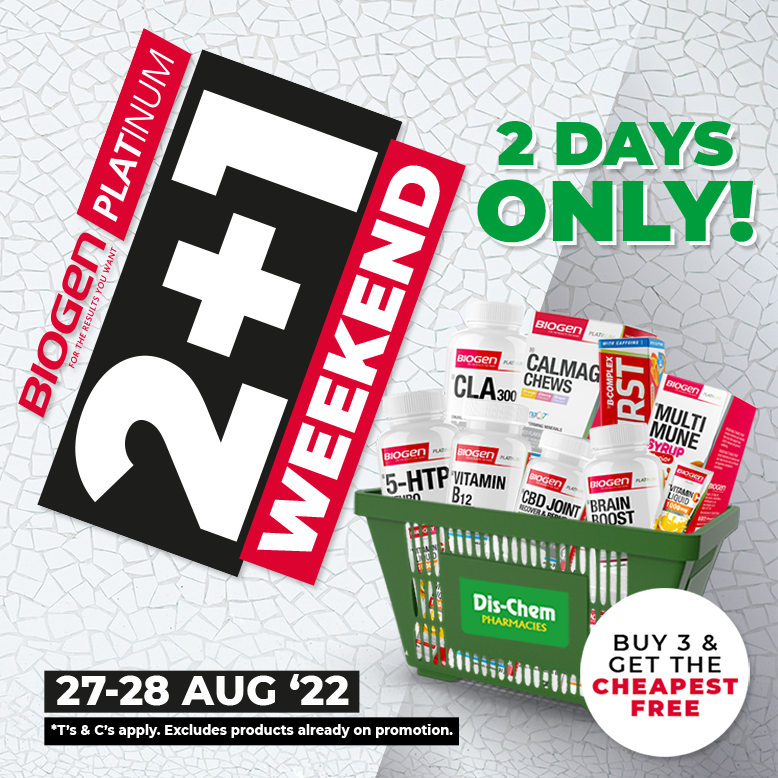 Dis-Chem Platinum 2+1 Weekend Bonus Buys Feature